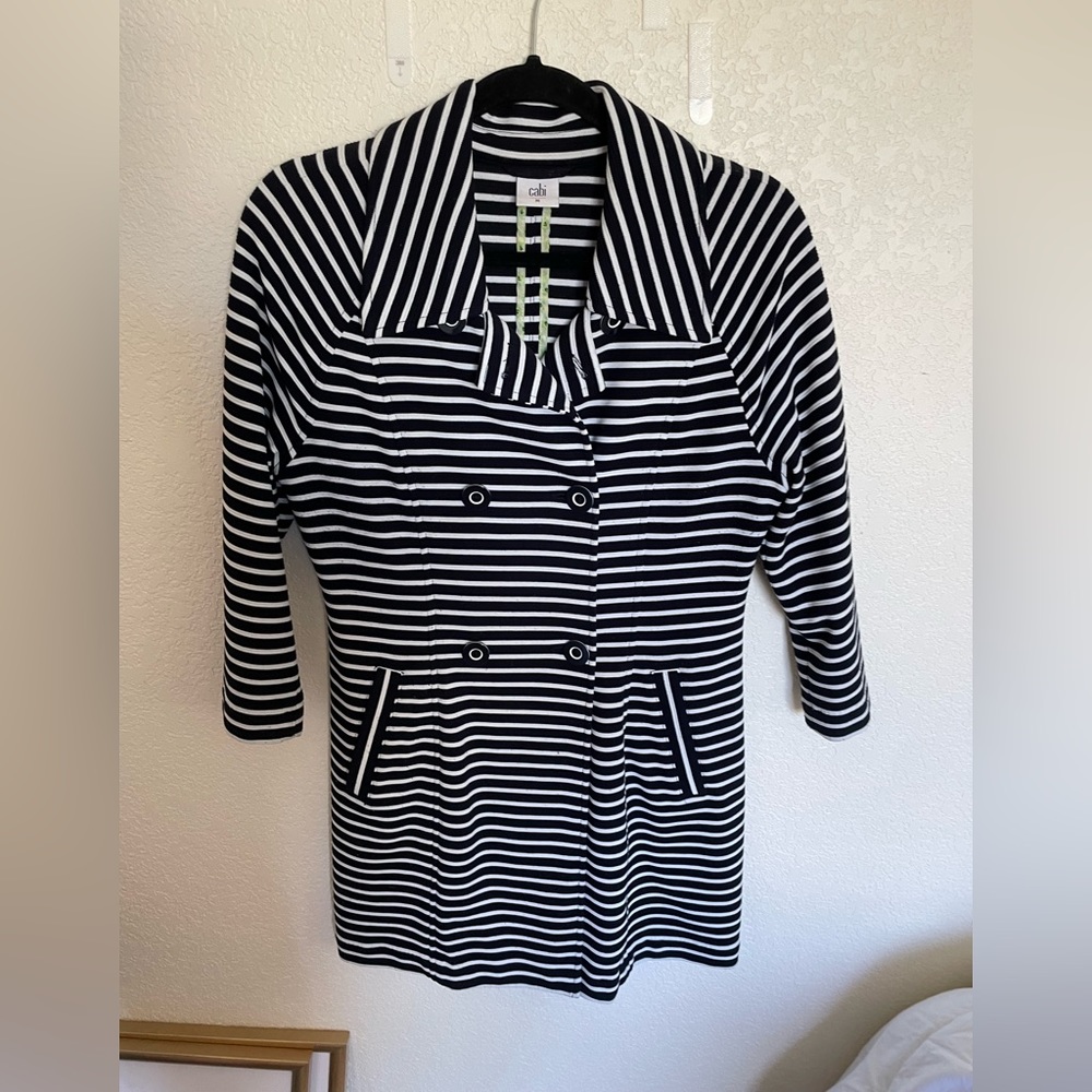 Cabi sailor strip coat